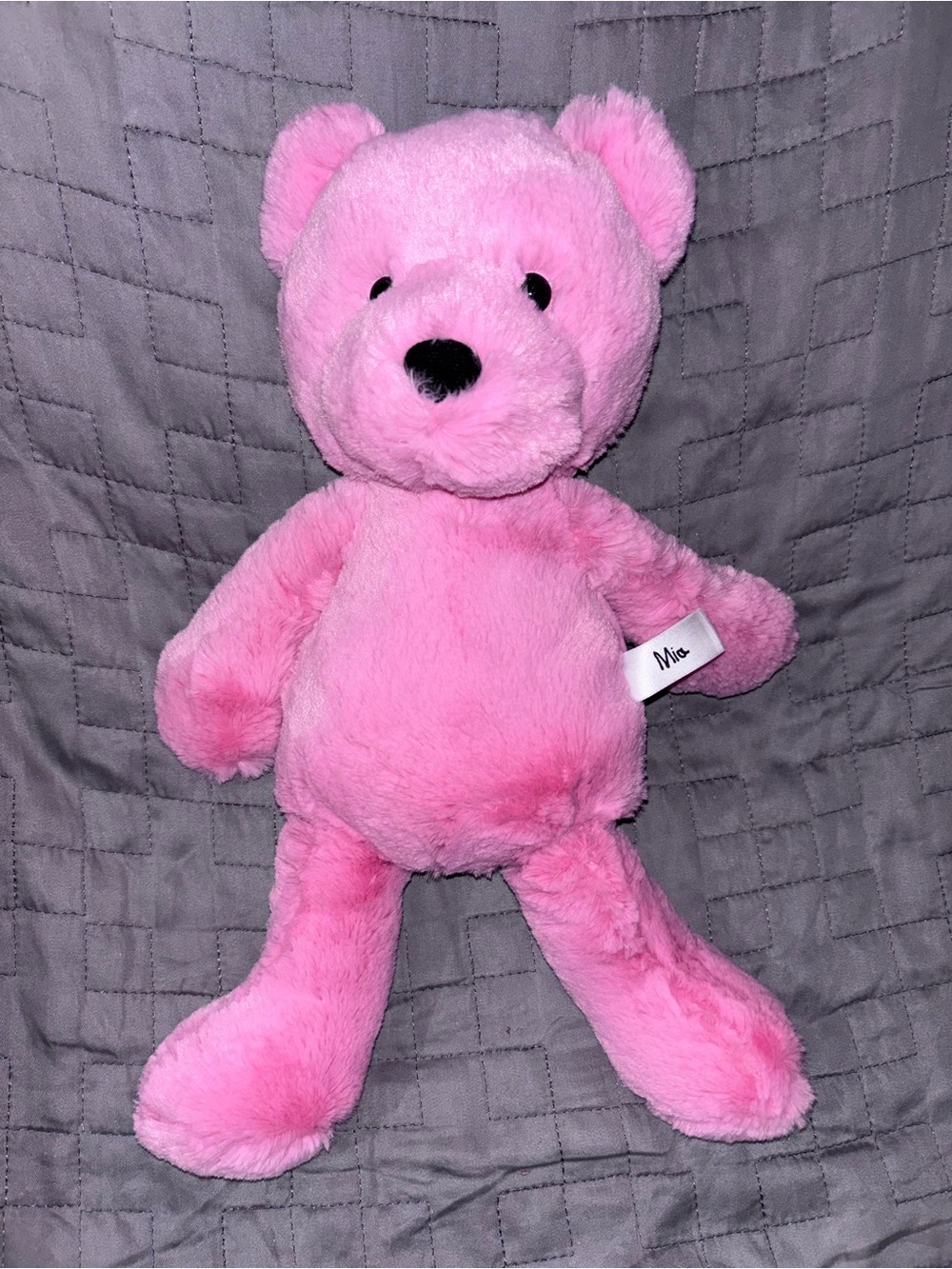 MIA Pink Plush Teddy Bear Soft Stuffed Animal